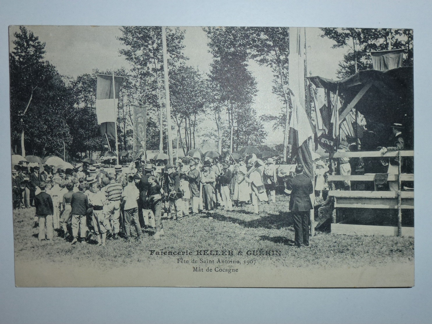 54 LUNÉVILLE Fête De Saint-Antoine 1907 - Mât De Cocagne - Faïencerie KELLER & GUÉRIN DEN503 - Luneville