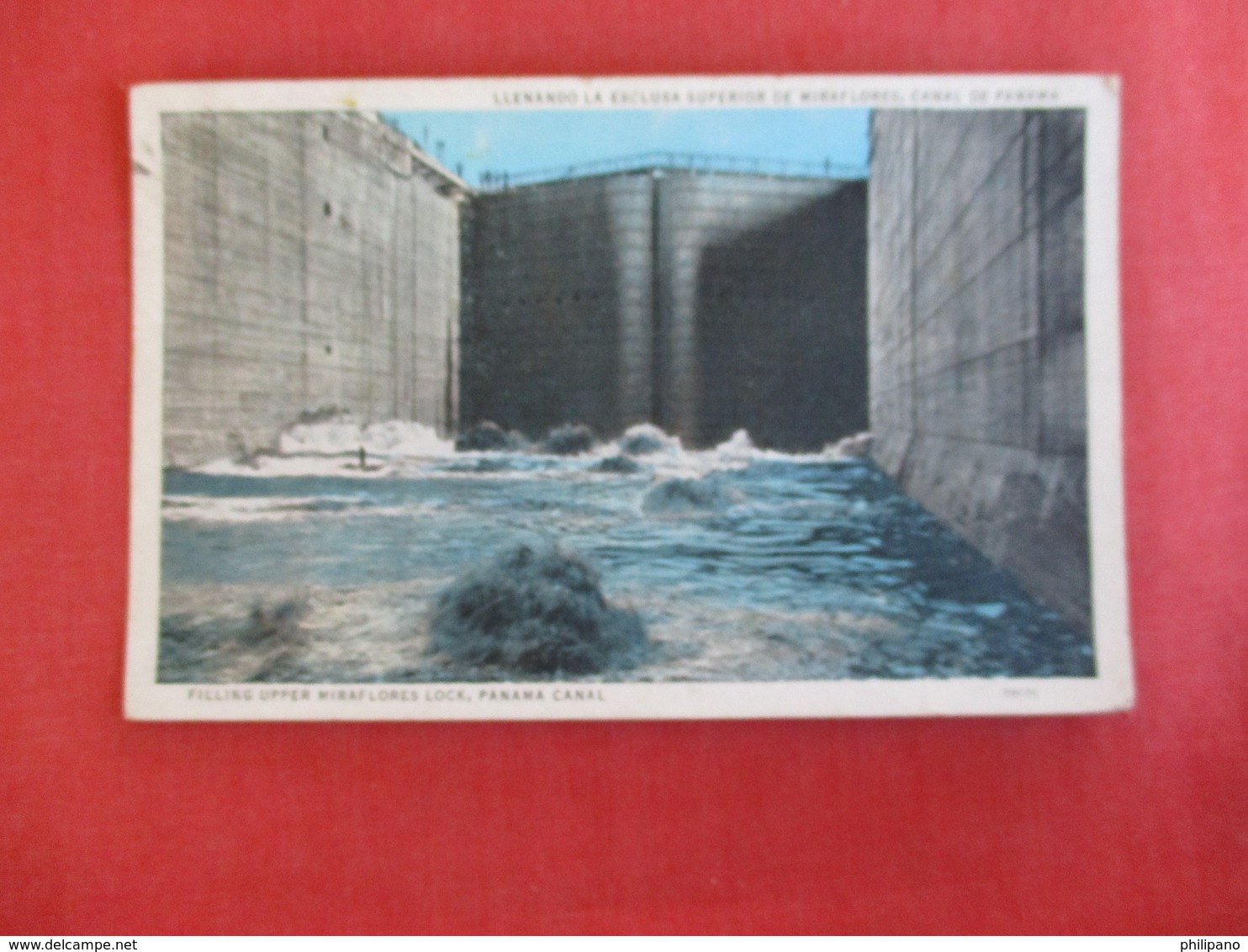Filling Upper Miraflores Locks Panama Canal Panama Has Mexico Stamp & Cancel > Ref  2885 - Panama