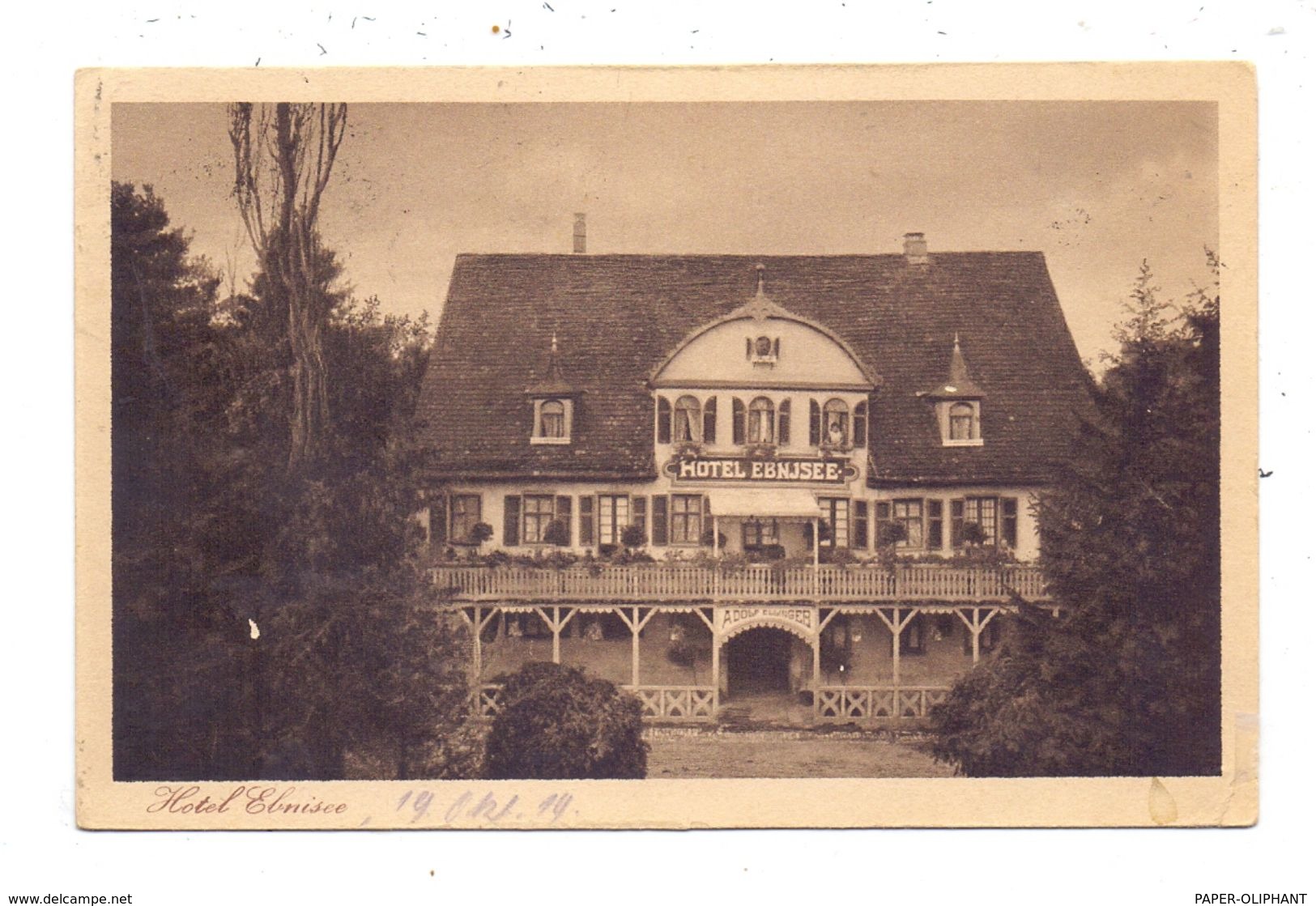 7063 WELZHEIM - GAUSMANNSWEILER, Hotel Ebnisee, 1914 - Waiblingen