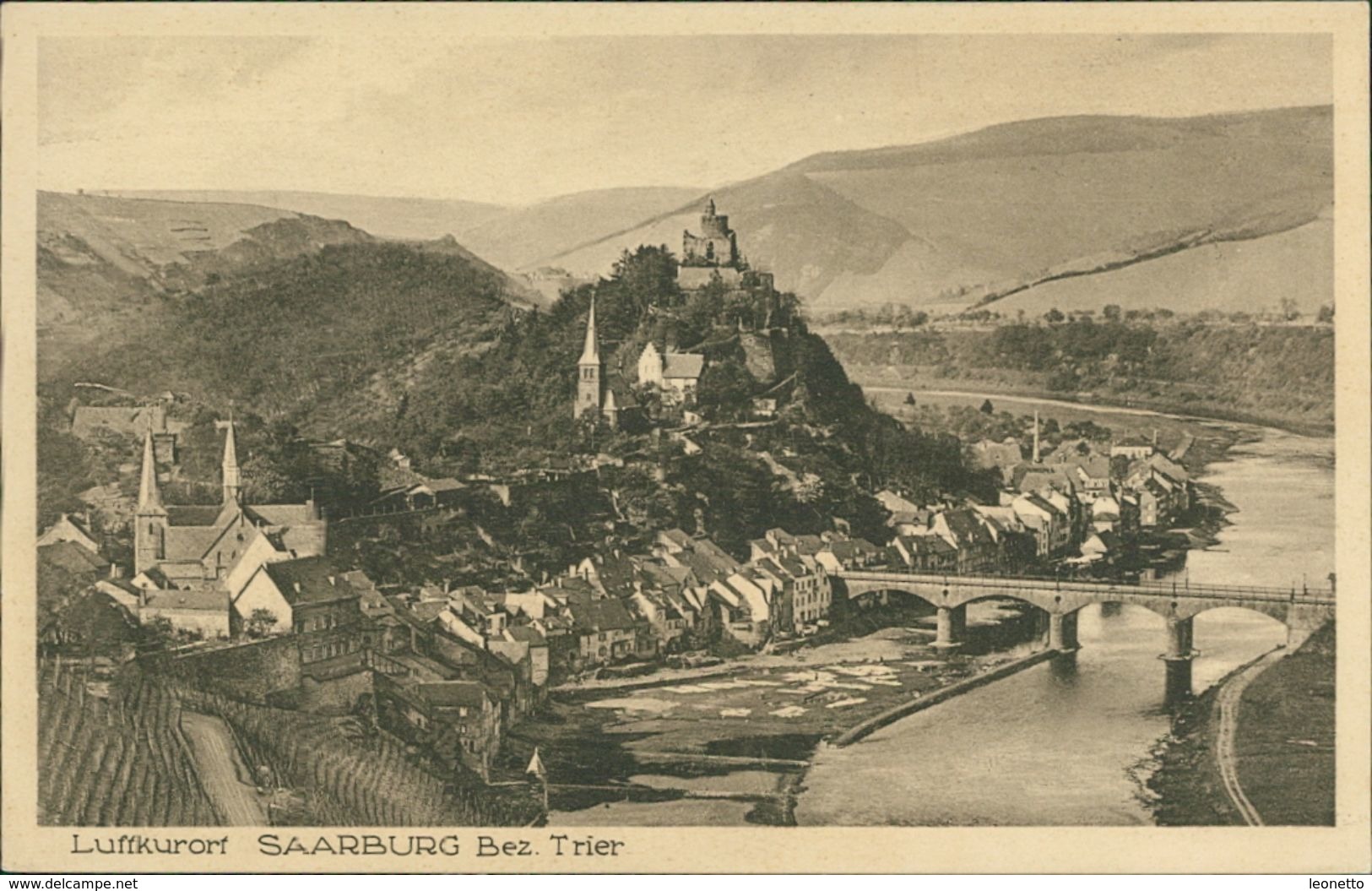 AK Saarburg, Gesamtansicht, Ca. 1920er Jahre (29428) - Saarburg