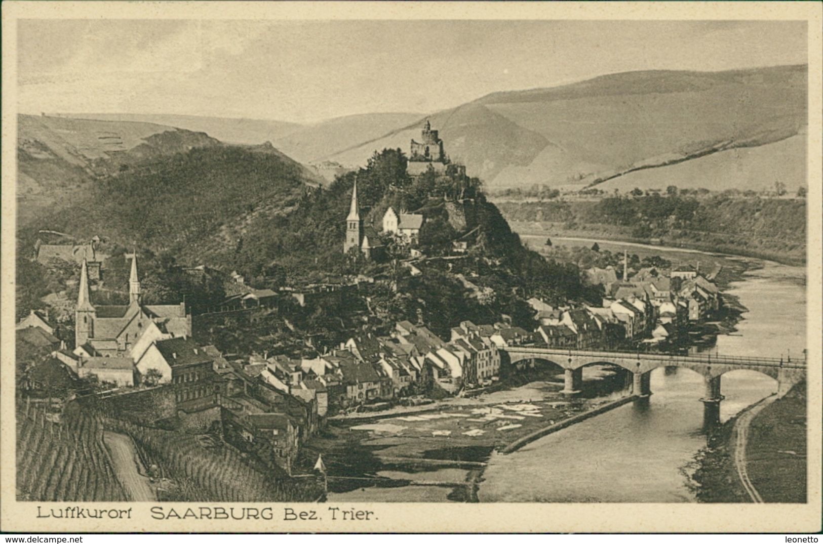 AK Saarburg, Gesamtansicht, Ca. 1920er Jahre (29429) - Saarburg