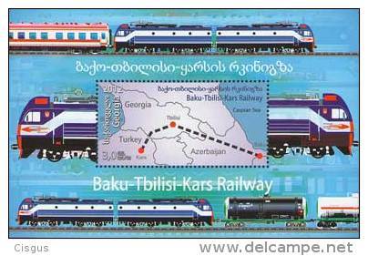 Ge 0625 Bl.49 Georgia Georgien Baku Tbilisi Railway Similar Stamp Issued In Azerbaijan 2013 - Georgien