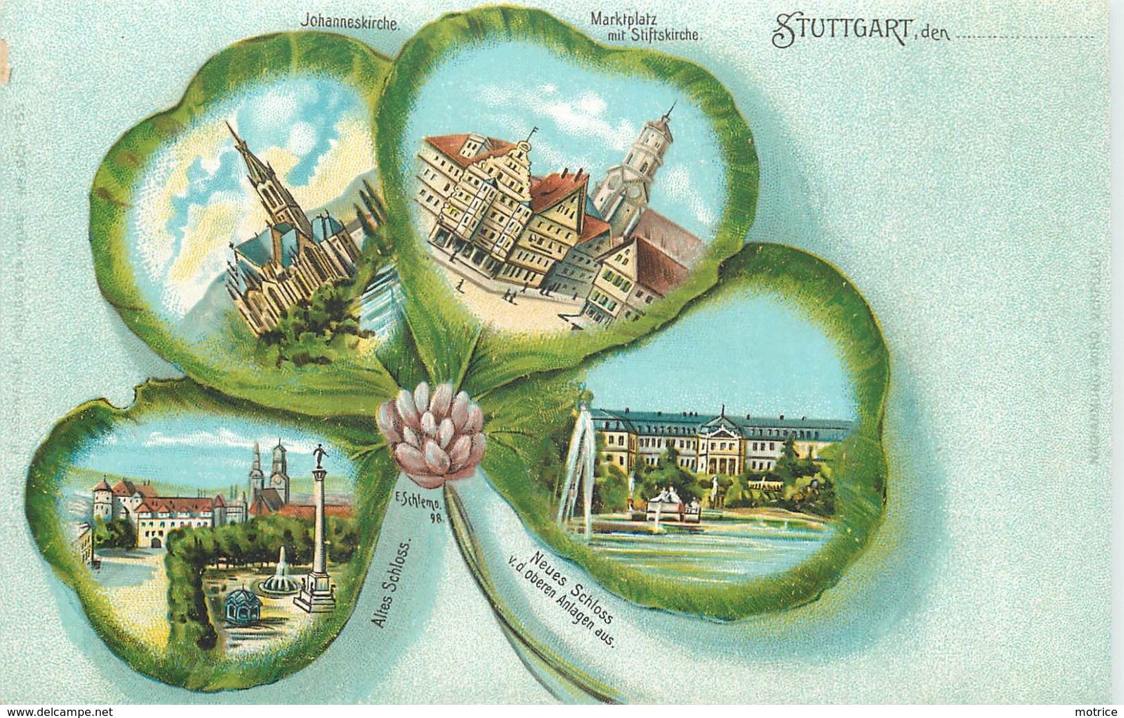 GRUSS AUS STUTTGART - Carte 1900 Illustrée. - Stuttgart