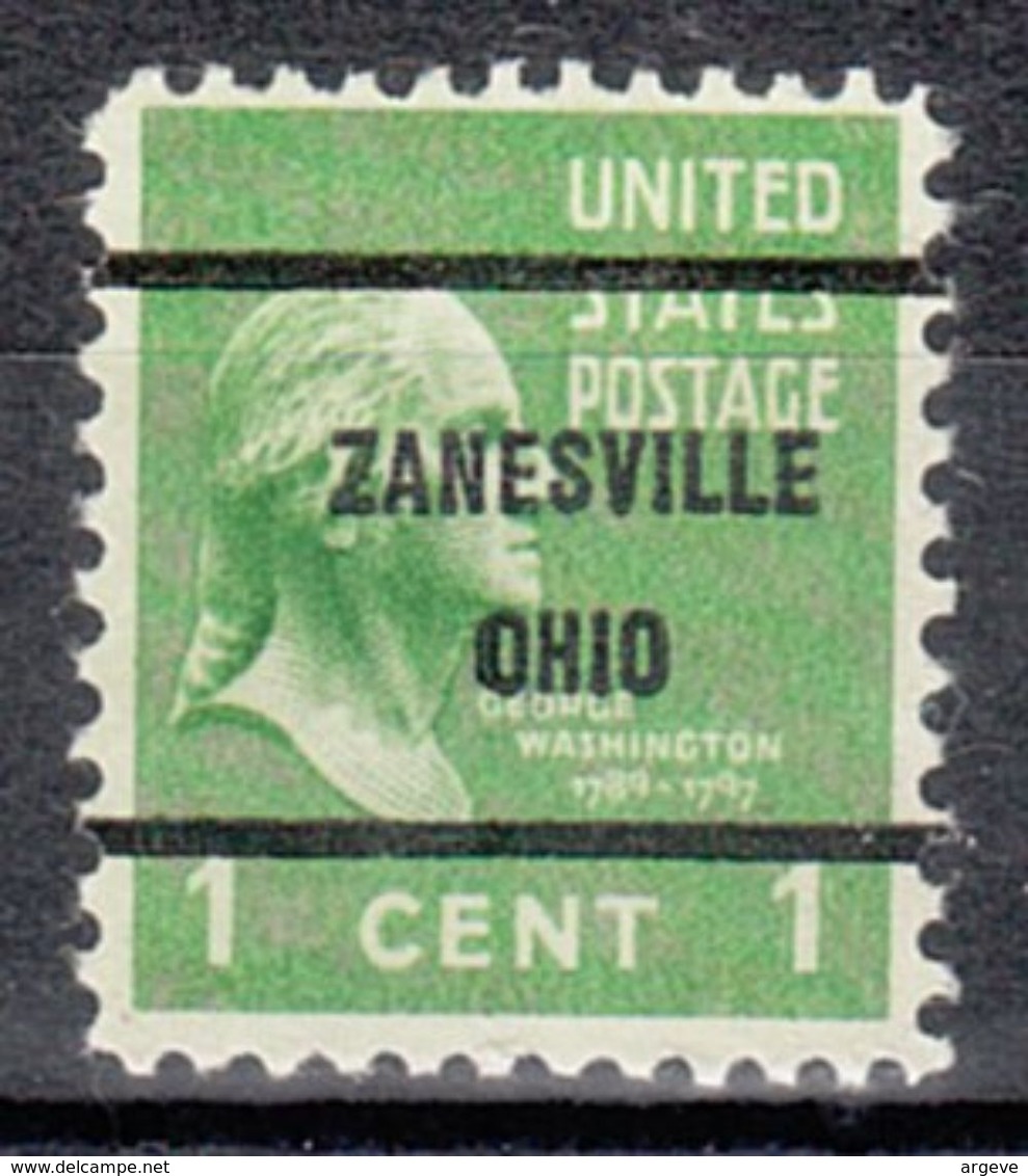 USA Precancel Vorausentwertung Preo, Bureau Ohio, Zanesville 804-61 - Préoblitérés