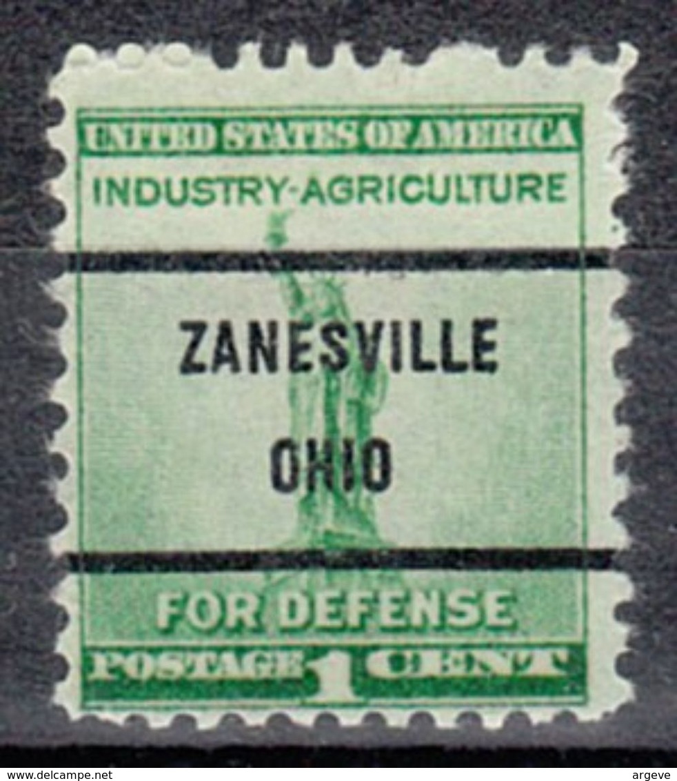 USA Precancel Vorausentwertung Preo, Bureau Ohio, Zanesville 899-71 - Préoblitérés