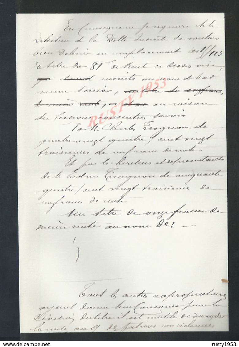 LETTRES DE M THOMAS NOTAIRE À MONTROUGE 1906 : - Manuscrits