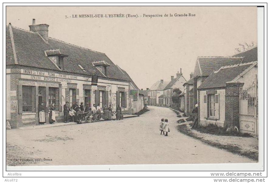 7.Le Mesnil Sur L'Estrée-Perspective De La Grande Rue. - Other & Unclassified