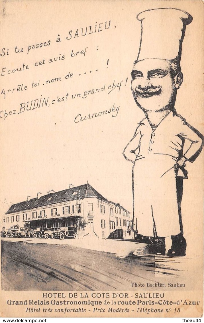 ¤¤  -   SAULIEU  -  Grand Hôtel De La Côte D'Or   -  Le Restaurant " BUDIN "  -  Caricature    -  ¤¤ - Saulieu