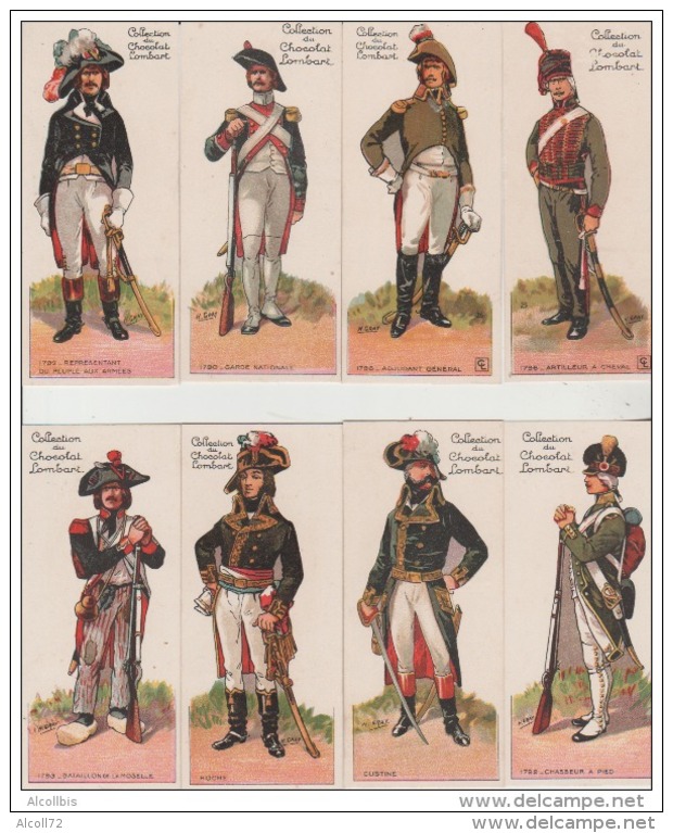 Lot De 60 Images (à Découper).Publicité Chocolat Lombard:Militaires Illustrés Par H.Gray. - Publicités