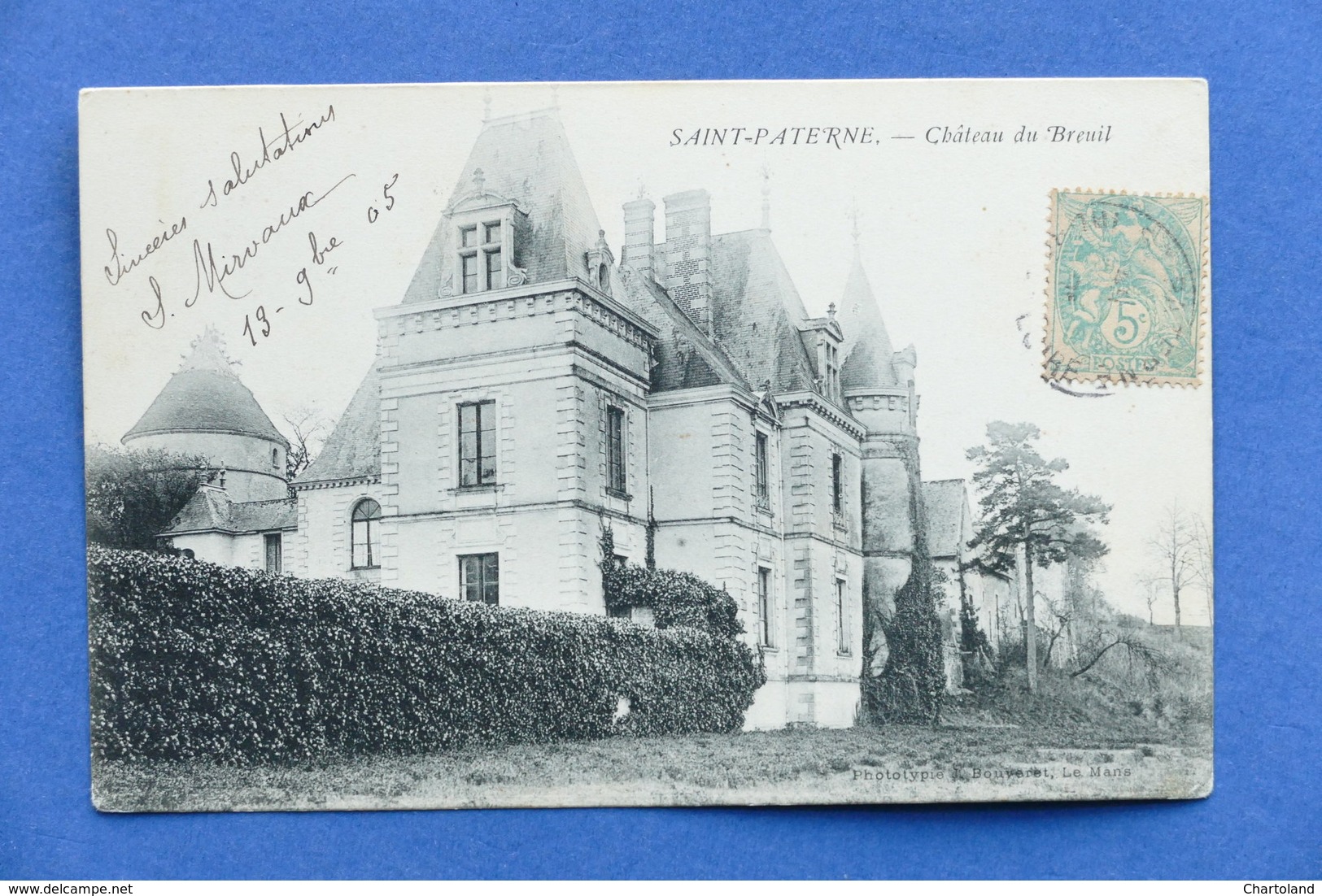 Cartolina Francia - Saint-Paterne - Chateau Du Breuil - 1905 - Sin Clasificación