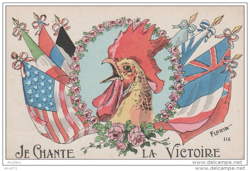 ""Je Chante La Victoire"".Florix-114. - Weltkrieg 1914-18
