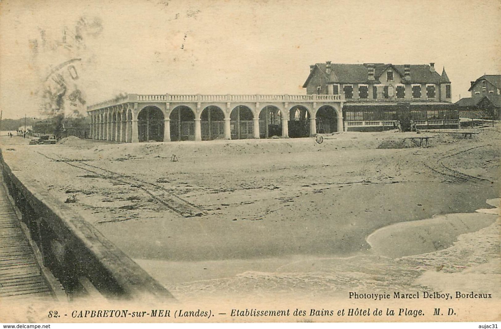 Dép 40 - Capbreton Sur Mer - Etablissement Des Bains Et Hôtel De La Plage - état - Capbreton