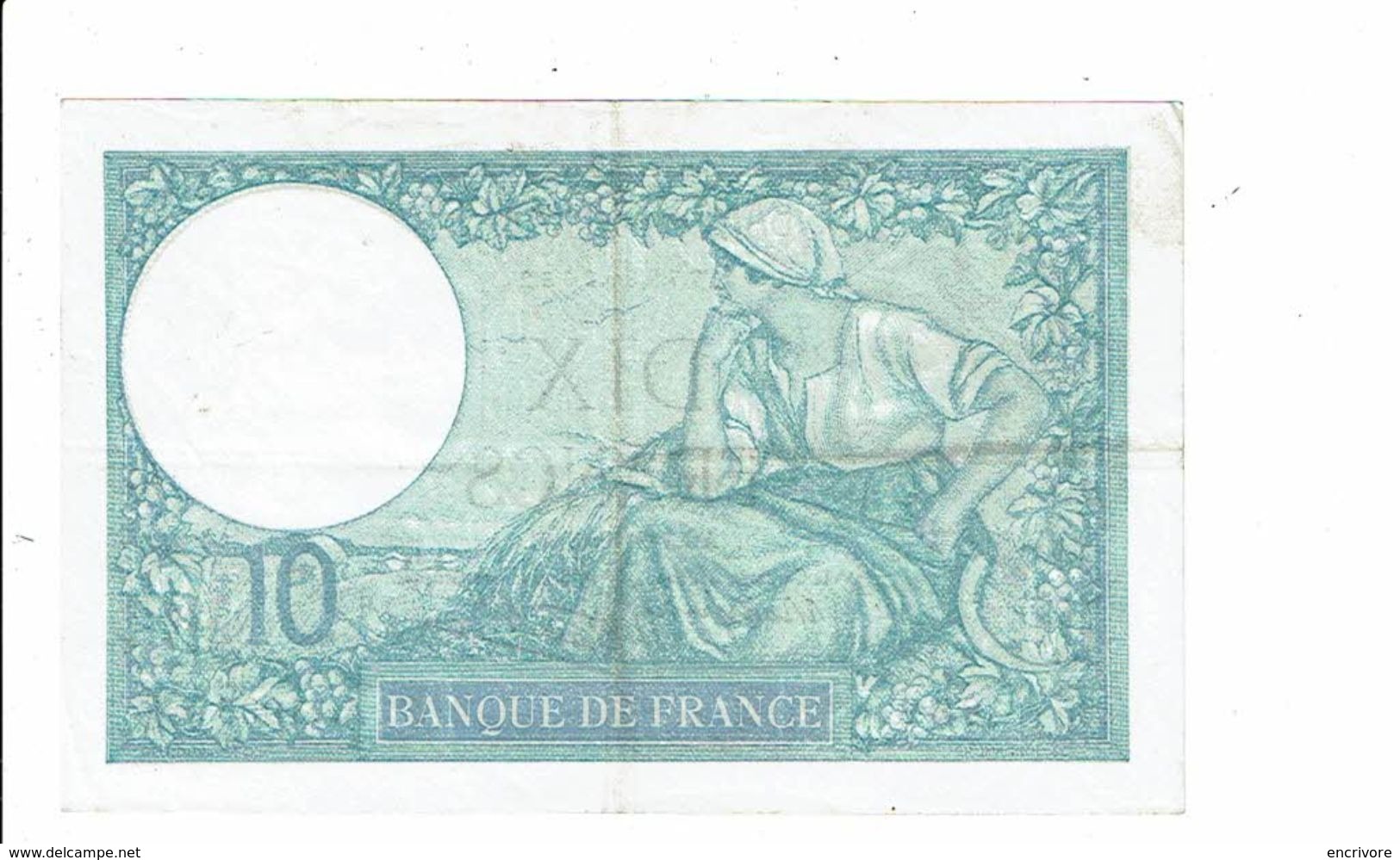 Banque De France Billet Dix 10 Francs Type Minerve 1939 - 882 A 71095 Femme Fenaison - 10 F 1916-1942 ''Minerve''