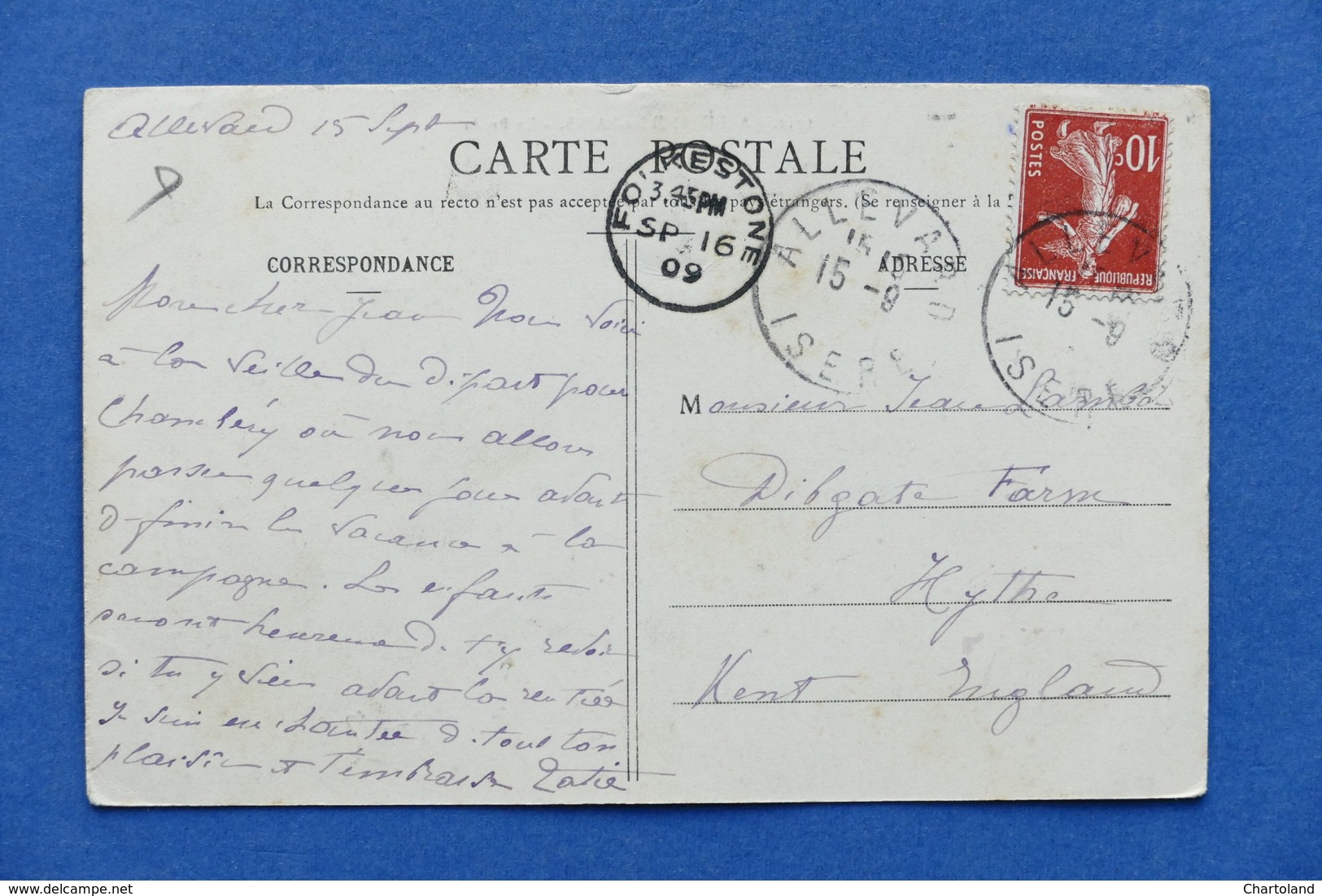 Cartolina Francia - Allevard-les-Bains - Le Breda - 1909 - Non Classificati