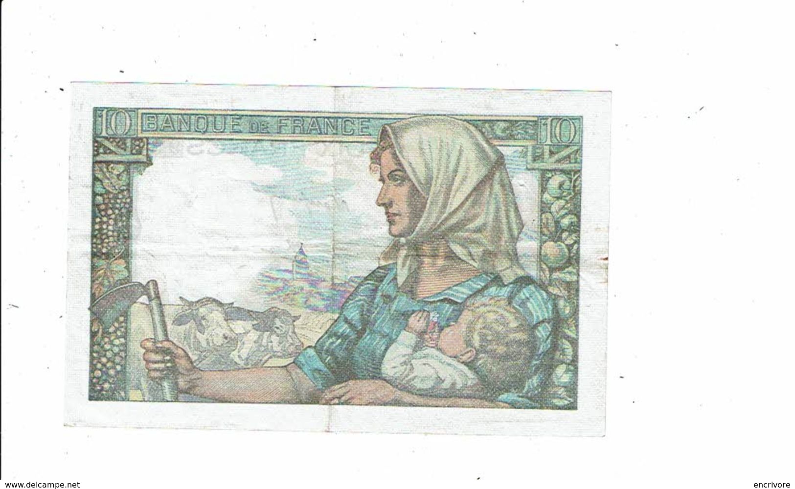 Banque De France Billet Dix 10 Francs Type Mineur 1942 - F17 98660 Femme Bébé Boeufs - 10 F 1941-1949 ''Mineur''