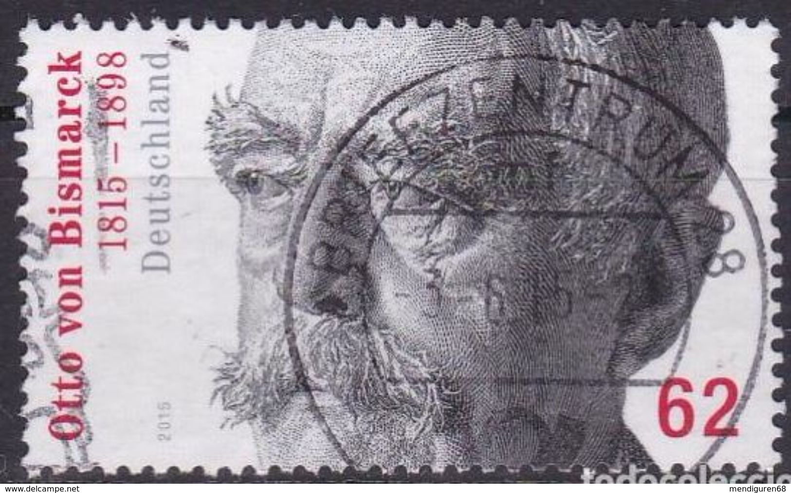 ALLEMAGNE ALEMANIA GERMANY DEUTSCHLAND BUND  2015 Otto Von Bismarck, 1815-1898  MI 3145 YV 2956 - Gebraucht