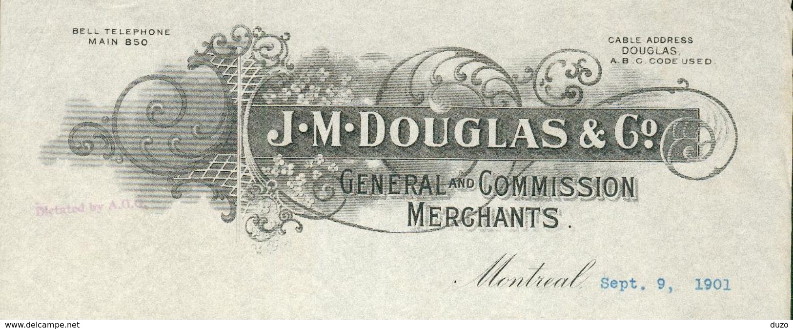 Canada - Montréal. Entête 1901 -  J.M.Douglas & C°.General And Commission Merchants. - Kanada