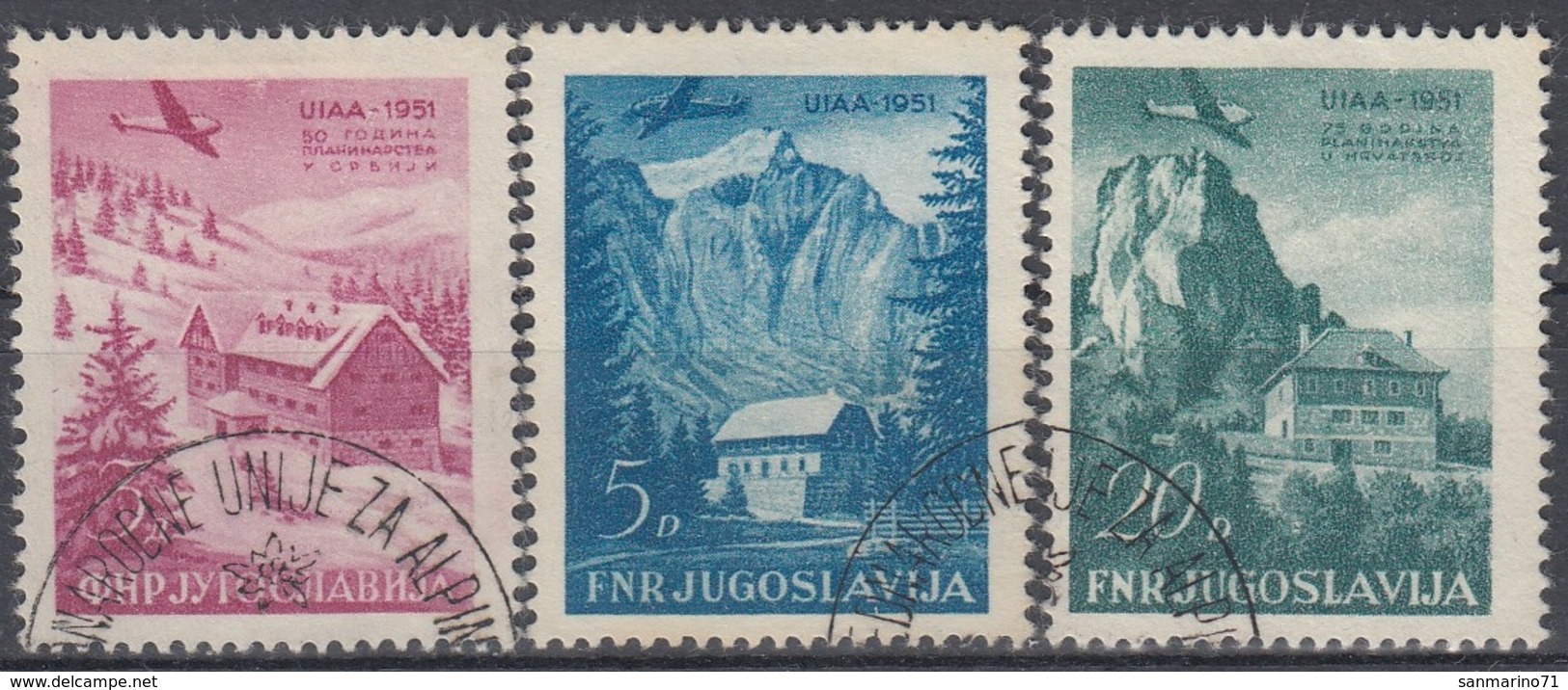 YUGOSLAVIA 655-657,used,falc Hinged - Autres & Non Classés