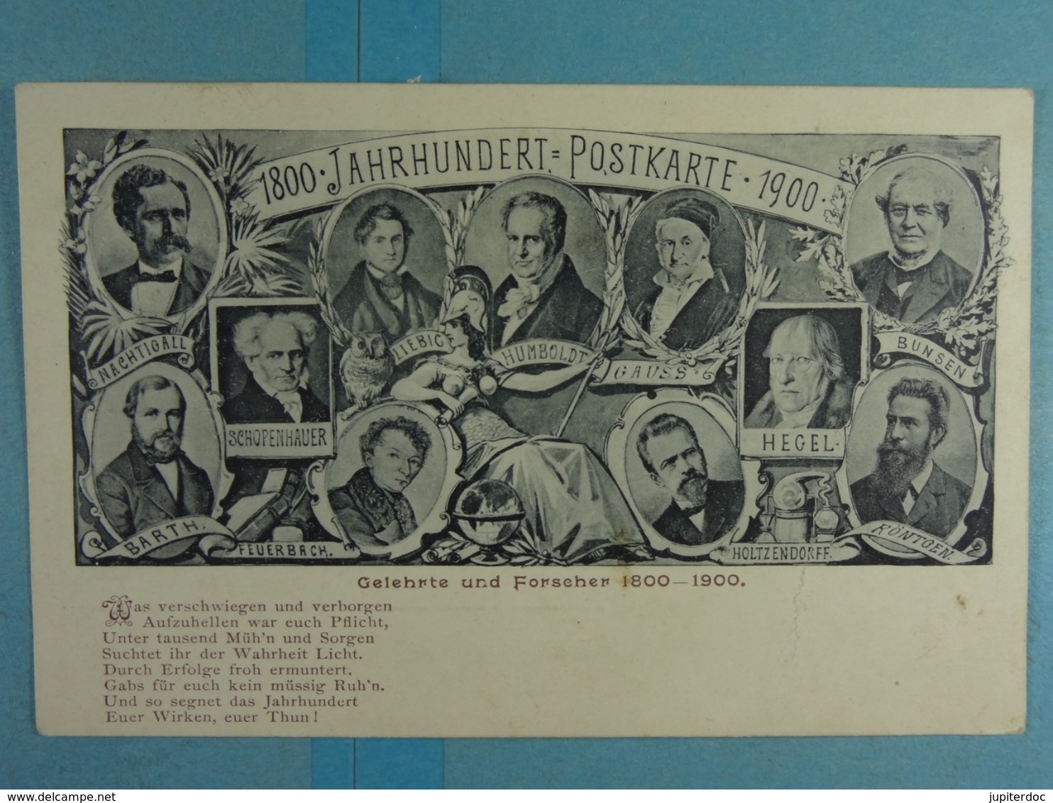 1800 Jahrhundert Postkarte 1900 Gelehrte Und Forscher 1800-1900 - Familias Reales