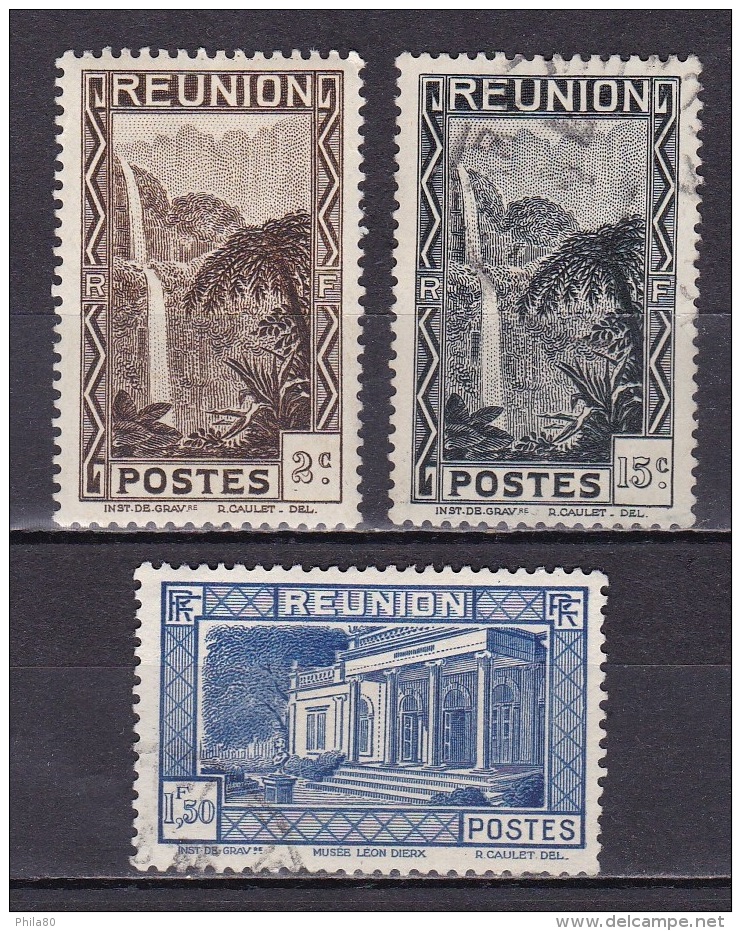 Reunion N°126*,130, 142 - Used Stamps