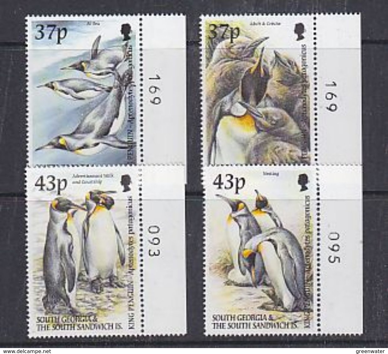 South Georgia 2000 King Penguins 4v  (sheet Number In Margin) ** Mnh (37906B) - Zuid-Georgia