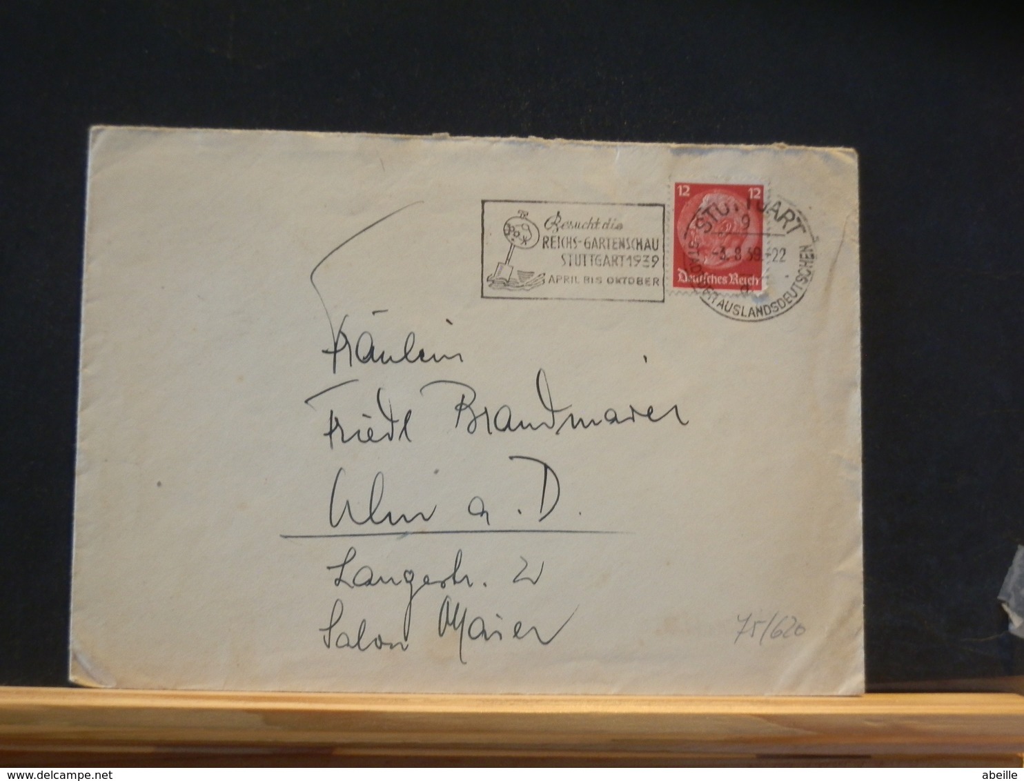 75/620  LETTRE   ALLEMAGNE  1939  FLAMME - Briefe U. Dokumente