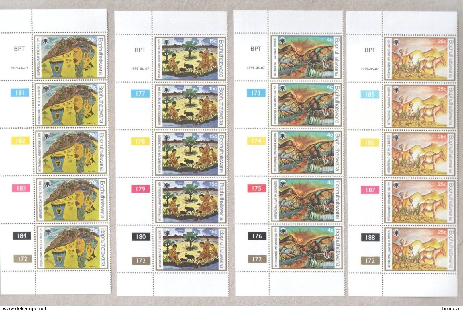 Bophuthatswana Blocks Of MNH Stamps 1979 International Year Of The Child - Bophuthatswana