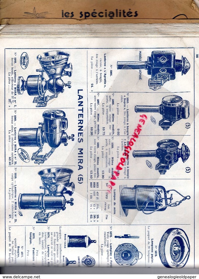 75- PARIS-RARE CATALOGUE J. LECOMTE-TARCY-BACQUET-GADAIS-MANUFACTURE VELO -1932-TORPEDO-AVIATOR-VELOMOTEUR-MOTO-CELER-