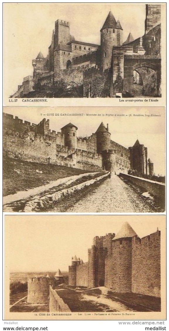 LOT DE 8 CPA..11..CARCASSONNE..1 TAMPON..DEPOT DE CAVALERIE N°16....SCANS - Carcassonne