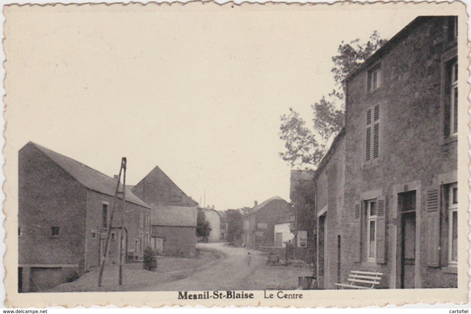 MESNIL-ST-BLAISE-LE CENTRE-CARTE ENVOYEE-1946-VOYEZ LES 2 SCANS-RARE ! ! ! - Houyet