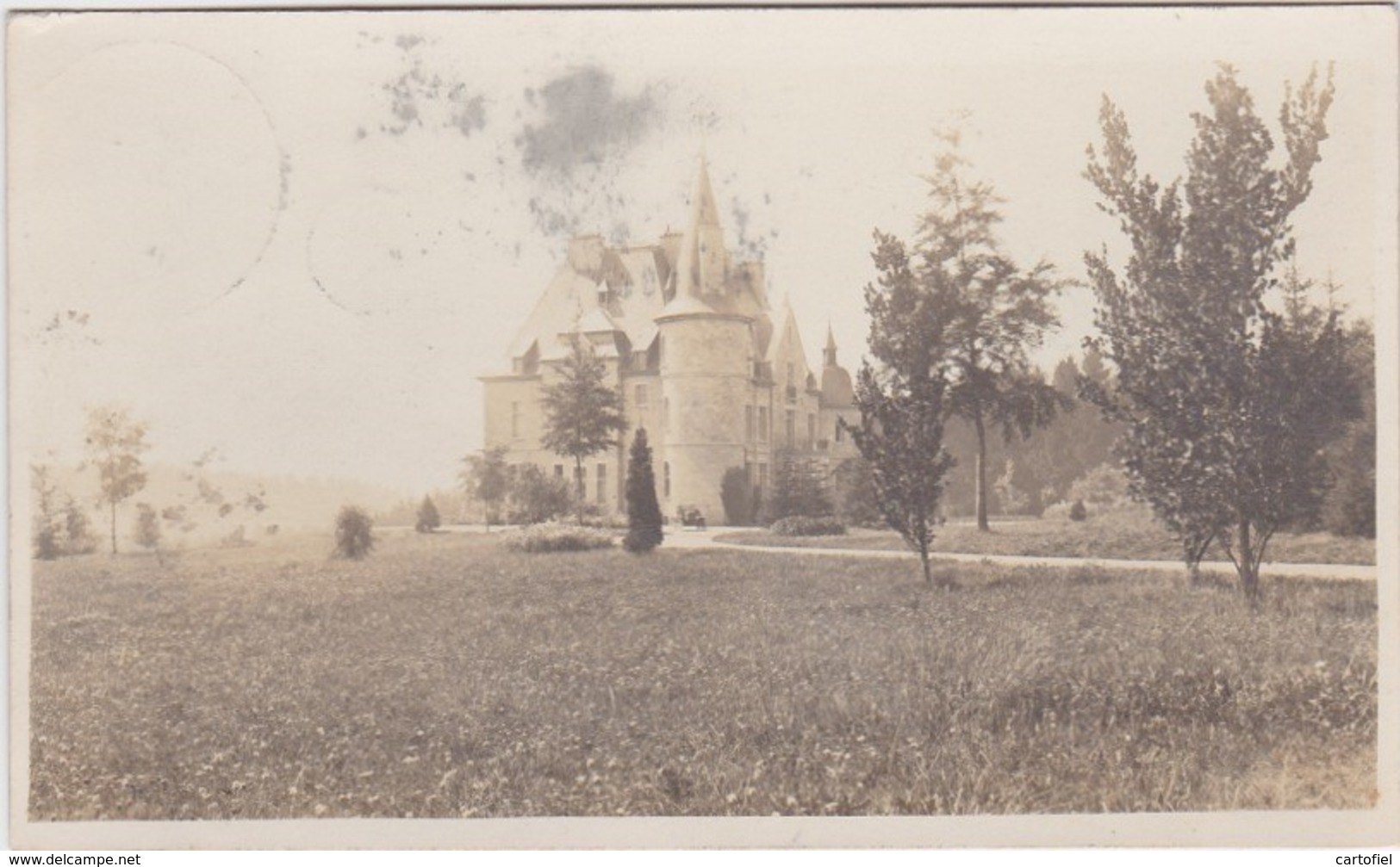 REUX-CHATEAU-KASTEEL-CARTE-PHOTO-ENVOYEE-1920-FAMILLE BREITENBACH-RARE-VOYEZ LES 2 SCANS-TOP ! ! ! - Ciney