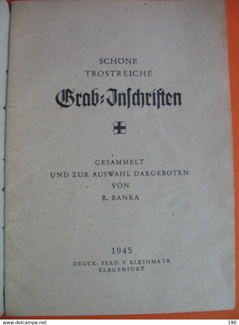 SCHONE TROSTREICHE Grab Inschriften...von R.BANKA - Cristianesimo