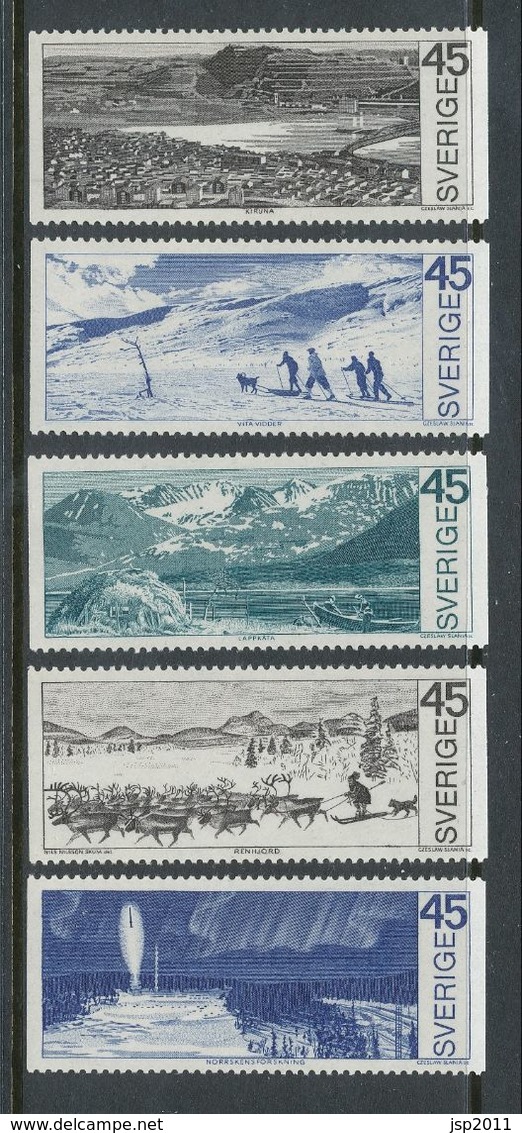 Sweden 1970 Facit #: 695-699. Around The Artic Circle, Set Of 5 Singles. MHN (**) - Unused Stamps