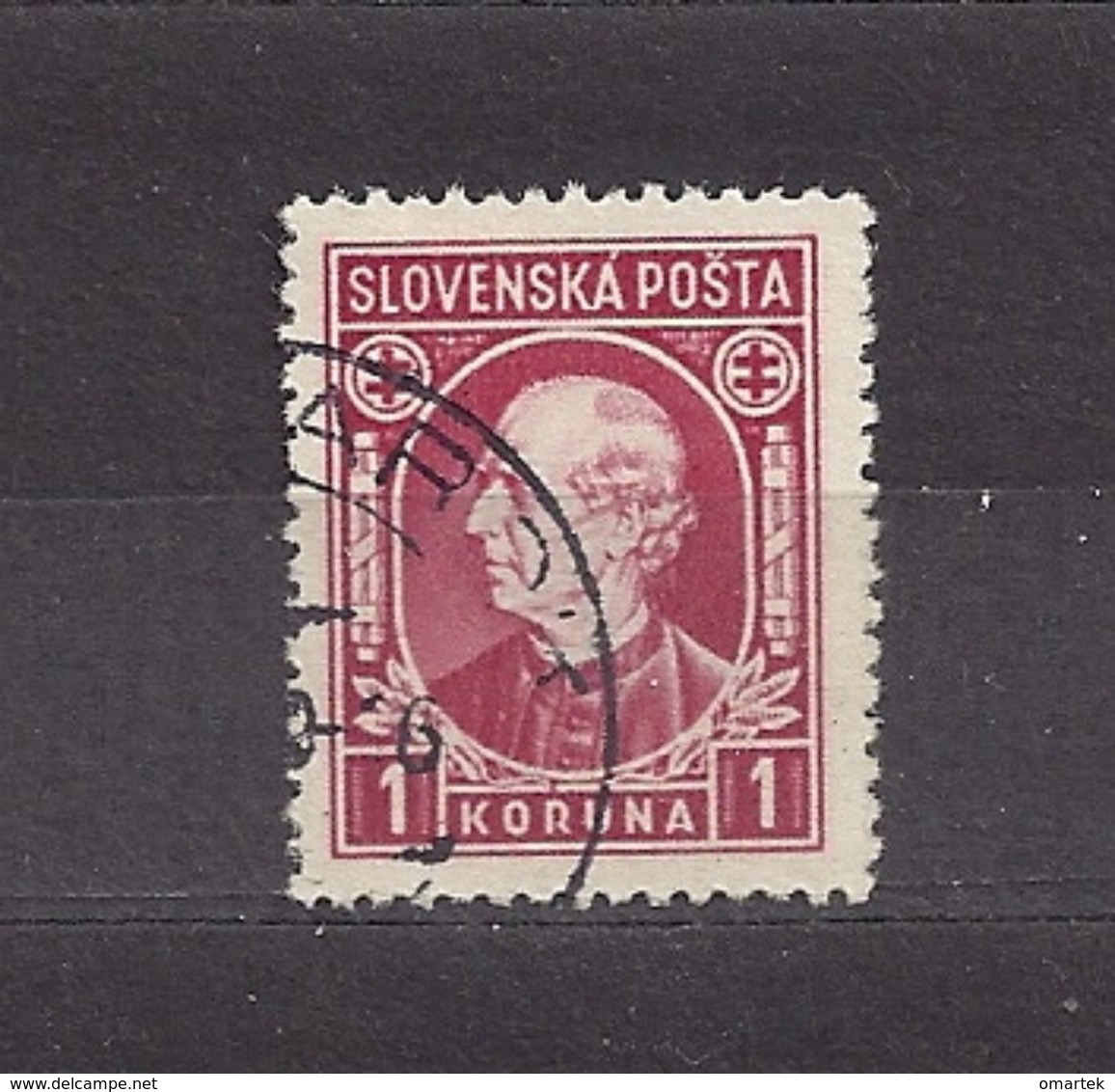 Slovakia Slowakei 1939 Gest ⊙ Mi 40 Sc 31  A.Hlinka. SLOVENSKA POSTA. C4 - Oblitérés