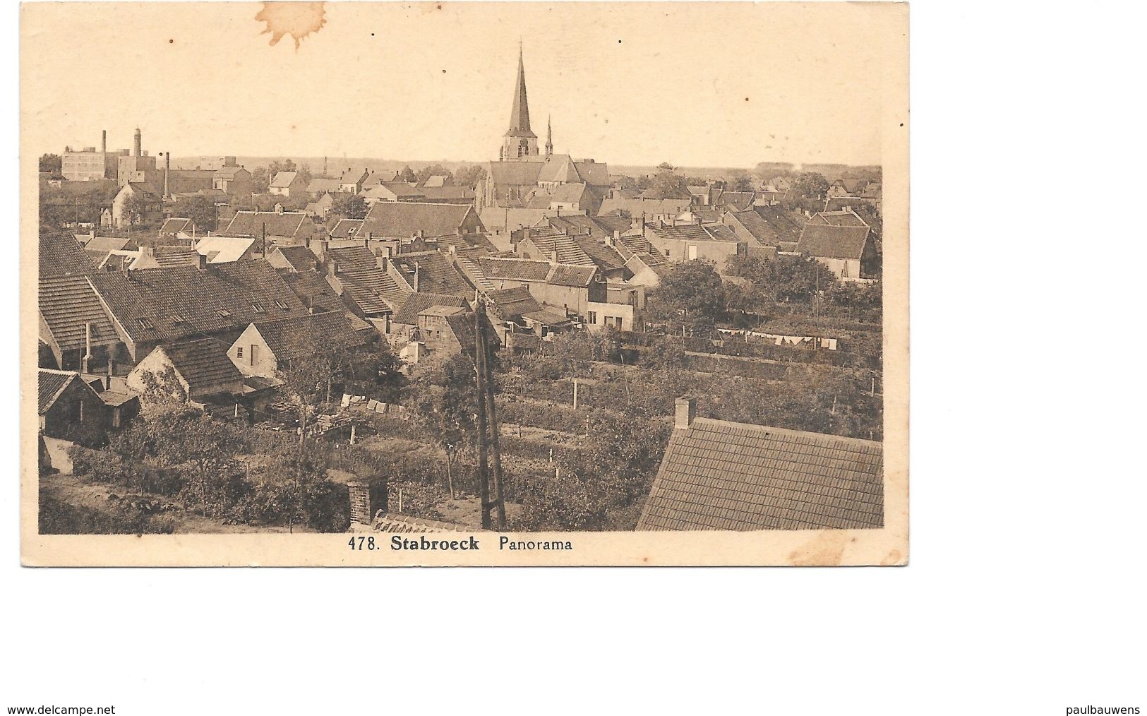 Stabroek, Panorama 1939, Zicht Op Dorp Met Zicht Op Picolo. - Stabroek