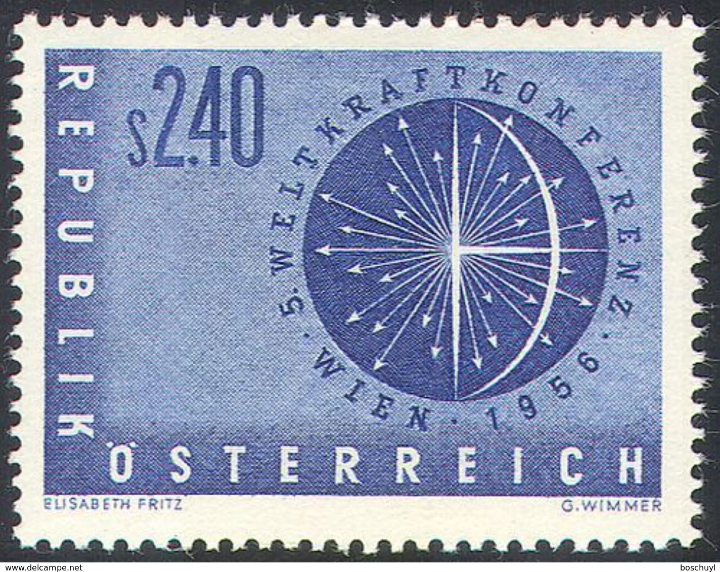 Austria, 1956, World Nuclear Energy Conference, United Nations, MNH, Michel 1026 - Autres & Non Classés