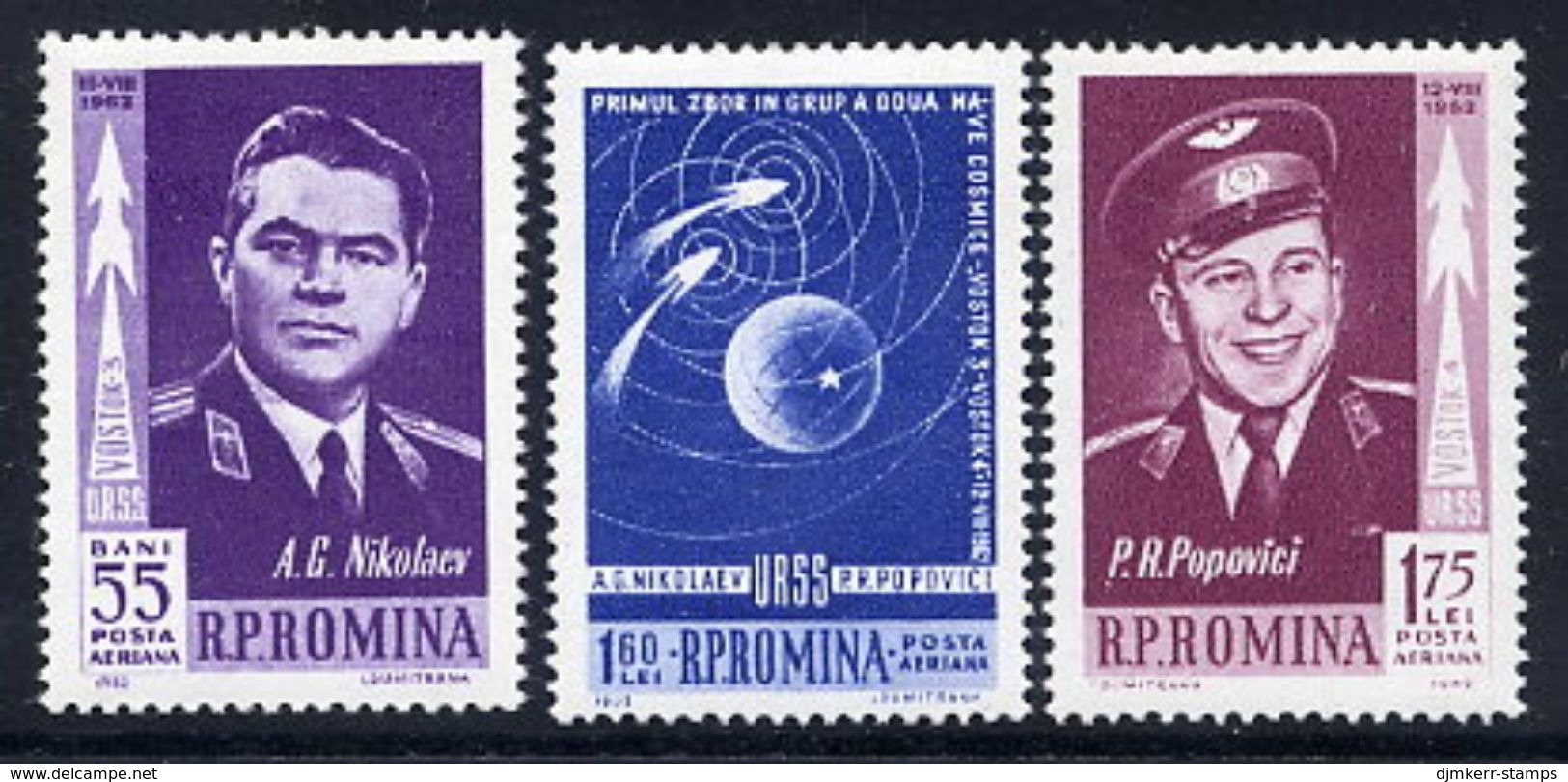 ROMANIA 1962 Vostok 3 And 4 Space Flights MNH / **.  Michel 2096-98 - Europa