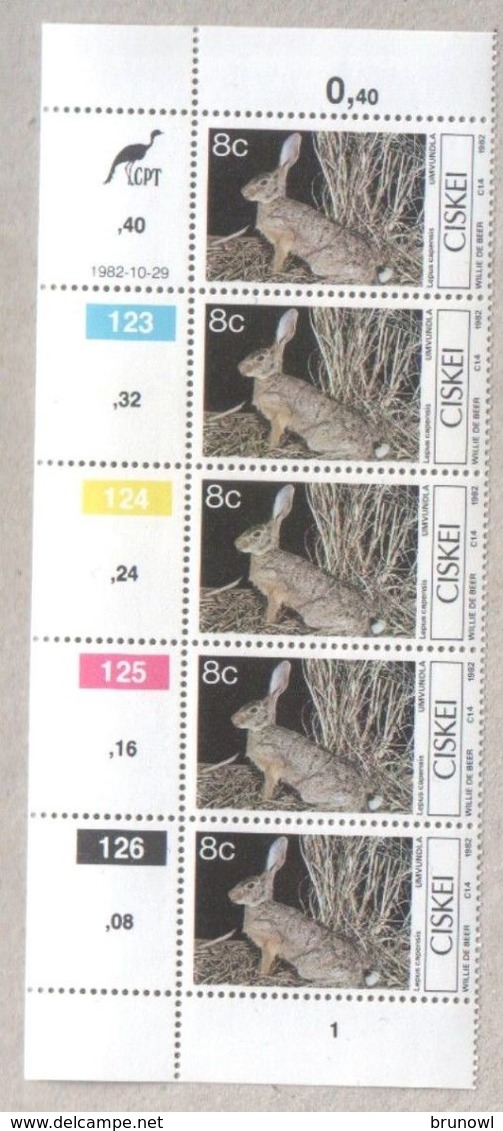 Ciskei Blocks Of MNH Stamps From 1982 Mammals Set - Ciskei