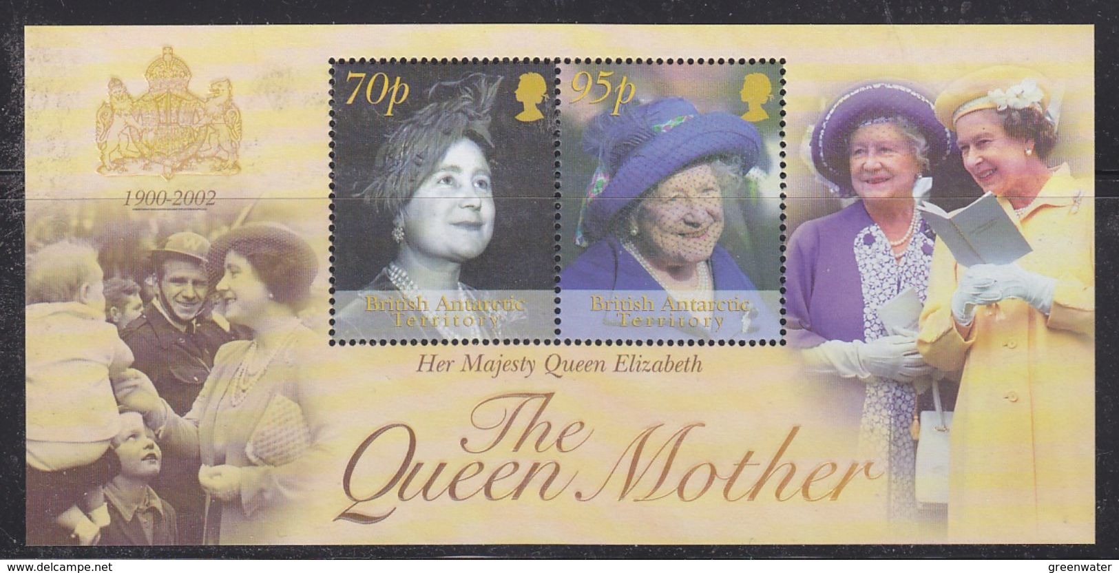 British Antarctic Territory 2002 Queen Mother M/s  ** Mnh (37916 ) - Andere & Zonder Classificatie