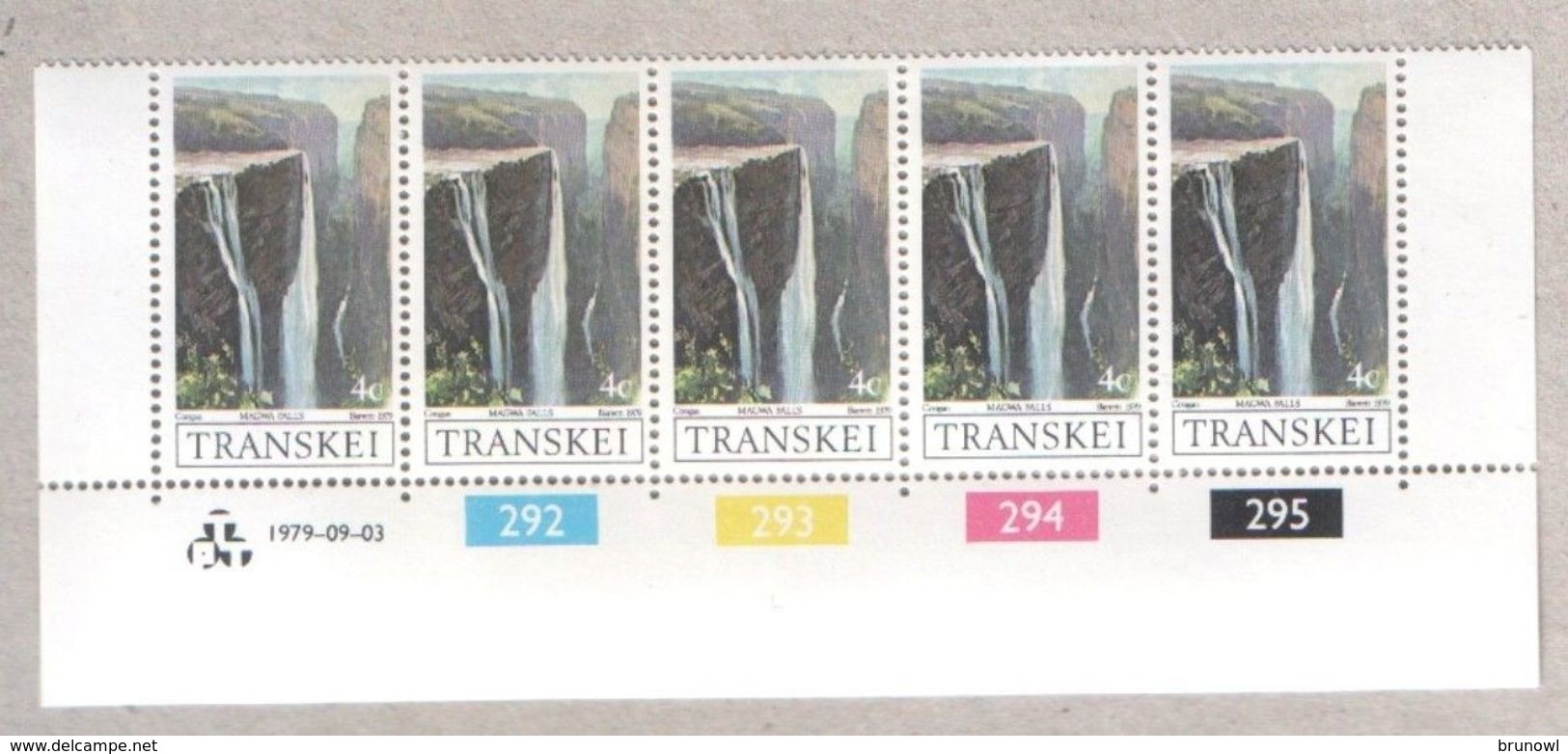 Transkei 1979 Waterfalls Set Blocks Of MNH Stamps - Transkei