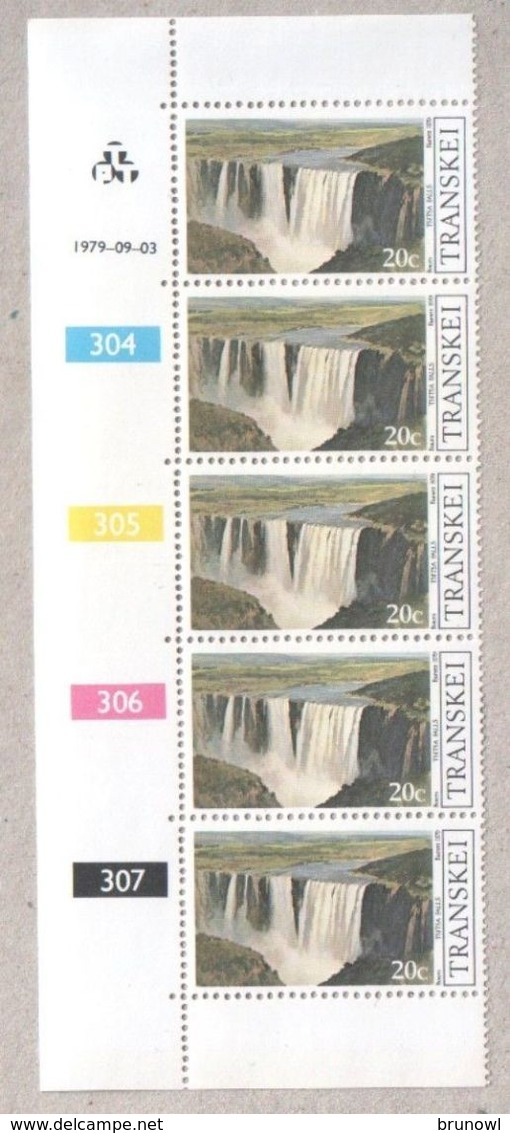 Transkei 1979 Waterfalls Set Blocks Of MNH Stamps - Transkei