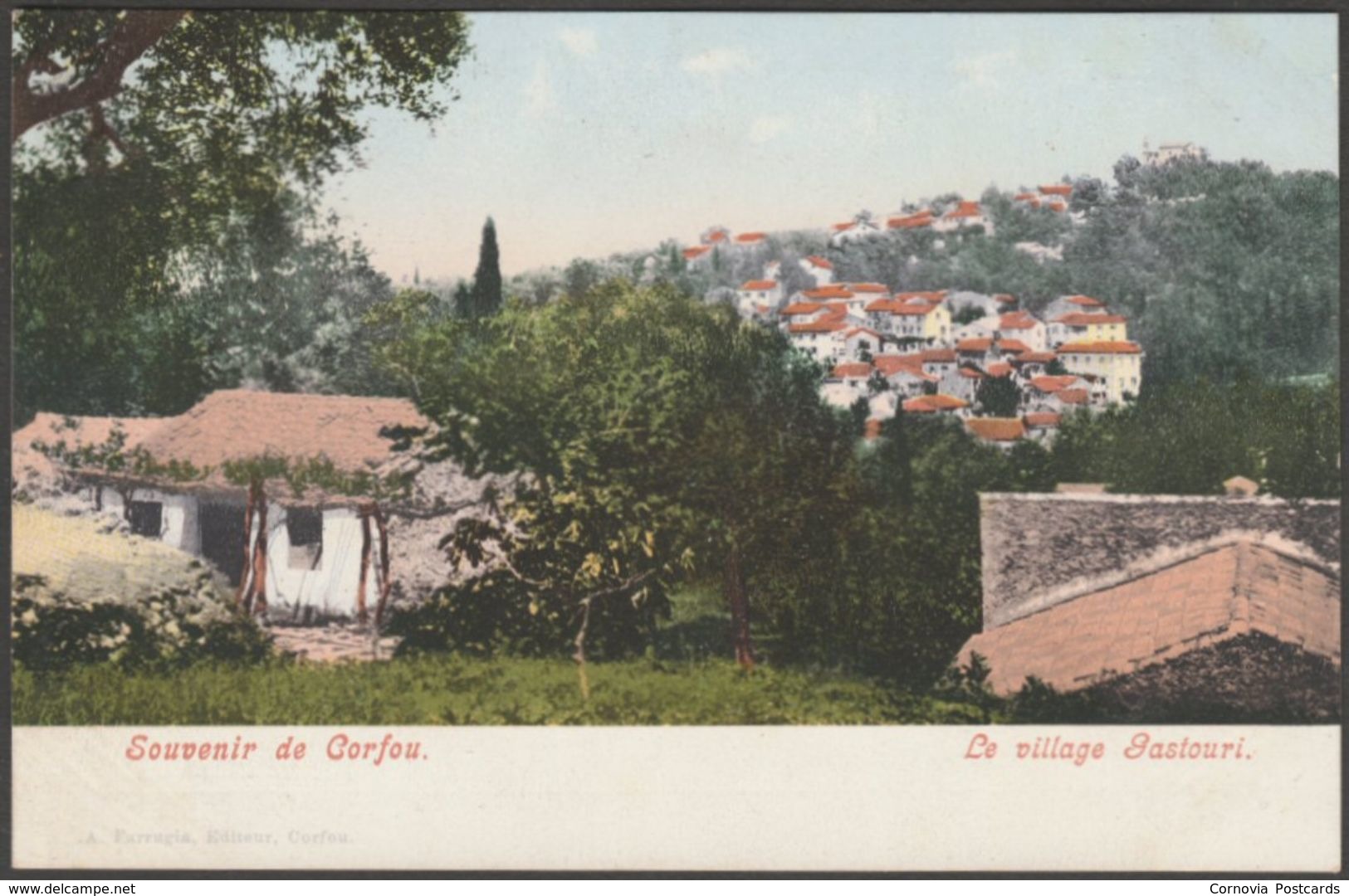 Le Village Gastouri, Corfou, C.1905 - Farrugia CPA - Greece