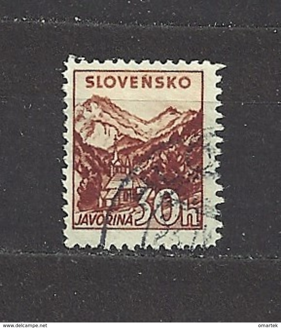 Slovakia Slowakei 1940 Gest ⊙ Mi 75 Sc 49 Mountains Tatra. SLOVENSKO. Wasserzeichen  Watermark. C4 - Usados