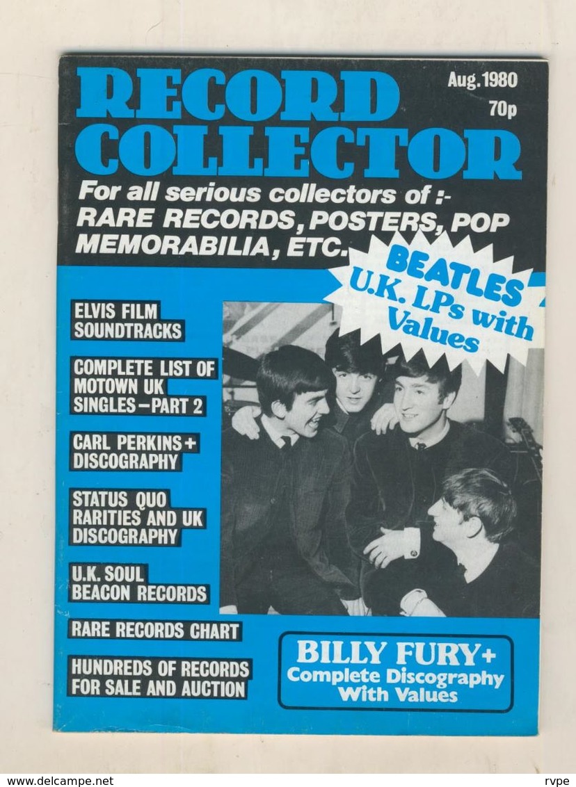 BEATLES. Elvis .status Quo ETC ....REVUE ANGLAISE RECORD COLLECTOR N° 12 DE Aout - Andere Producten