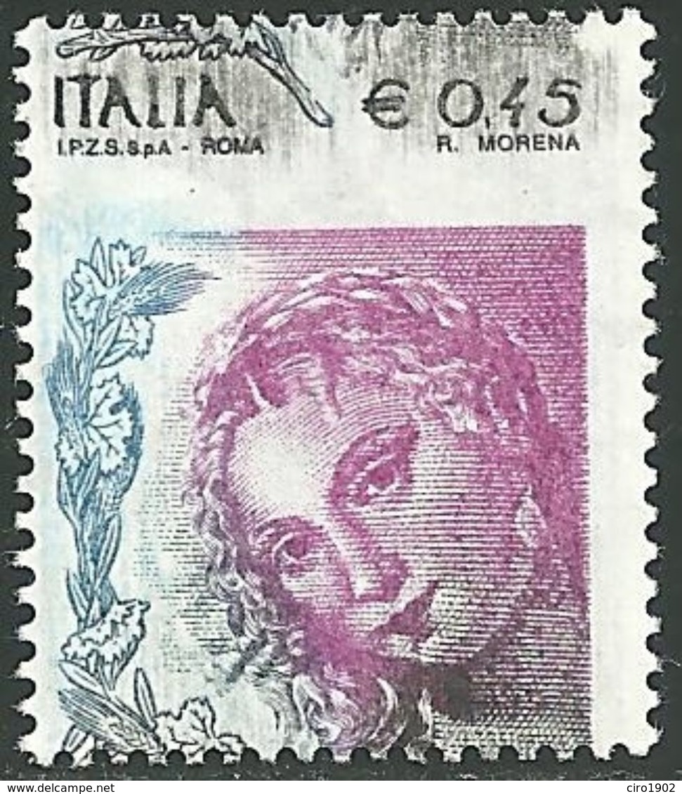 2005 - REPUBBLICA - DONNA NELL'ARTE  - 0,45 EURO - VARIETA' - MNH - SIGNED FERRARIO - LUSSO - - Varietà E Curiosità