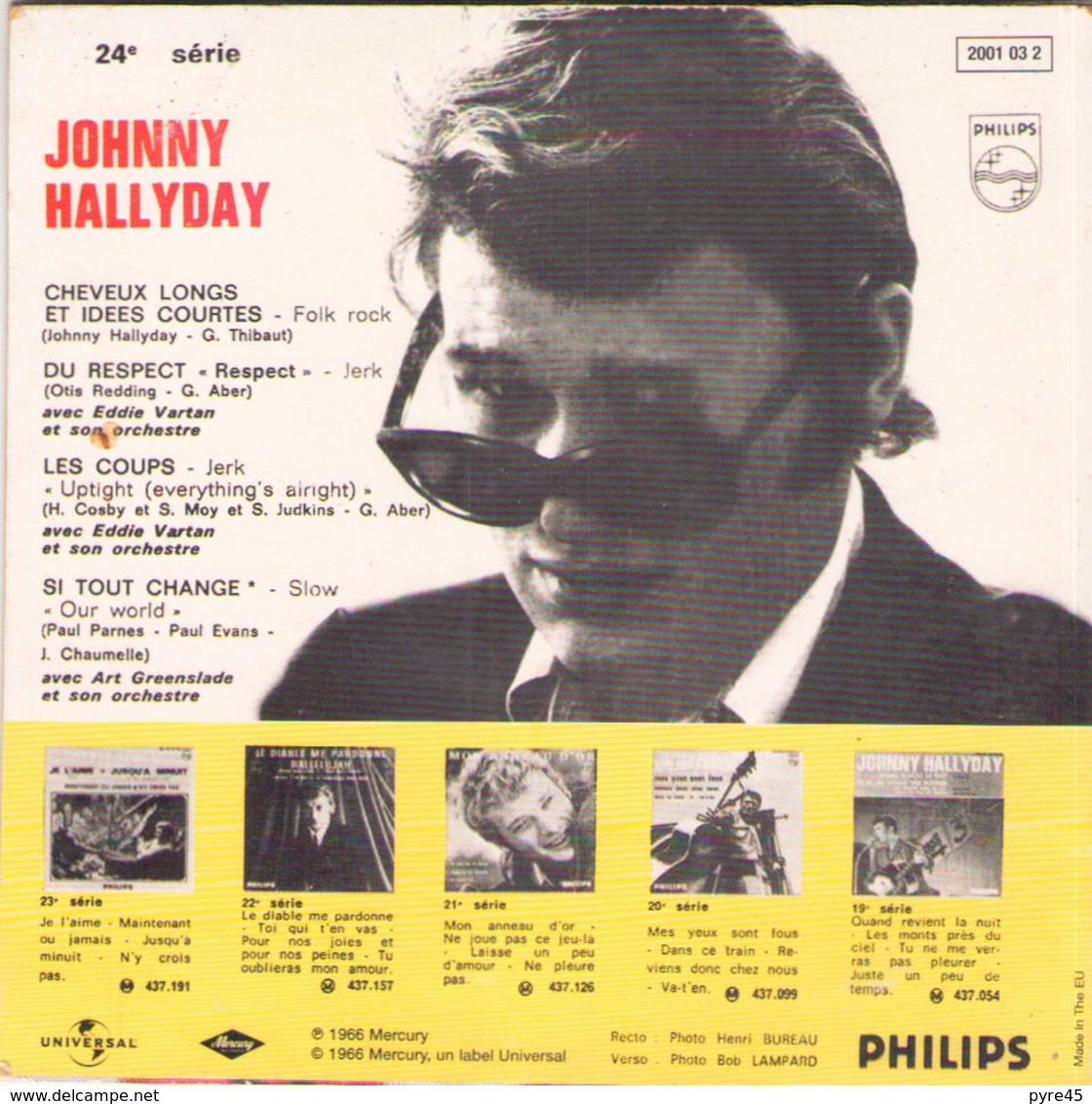 CD 4 Titres Johnny " Cheveux Longs Et Idées Courtes, Du Respect, Les Coups, Si Tout Change " - Other - French Music