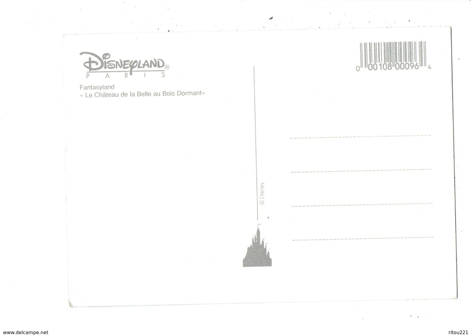Cpm - Disney > Disneyland Paris - Fantasyland - Le Château De La Belle Au Bois Dormant - - Disneyland