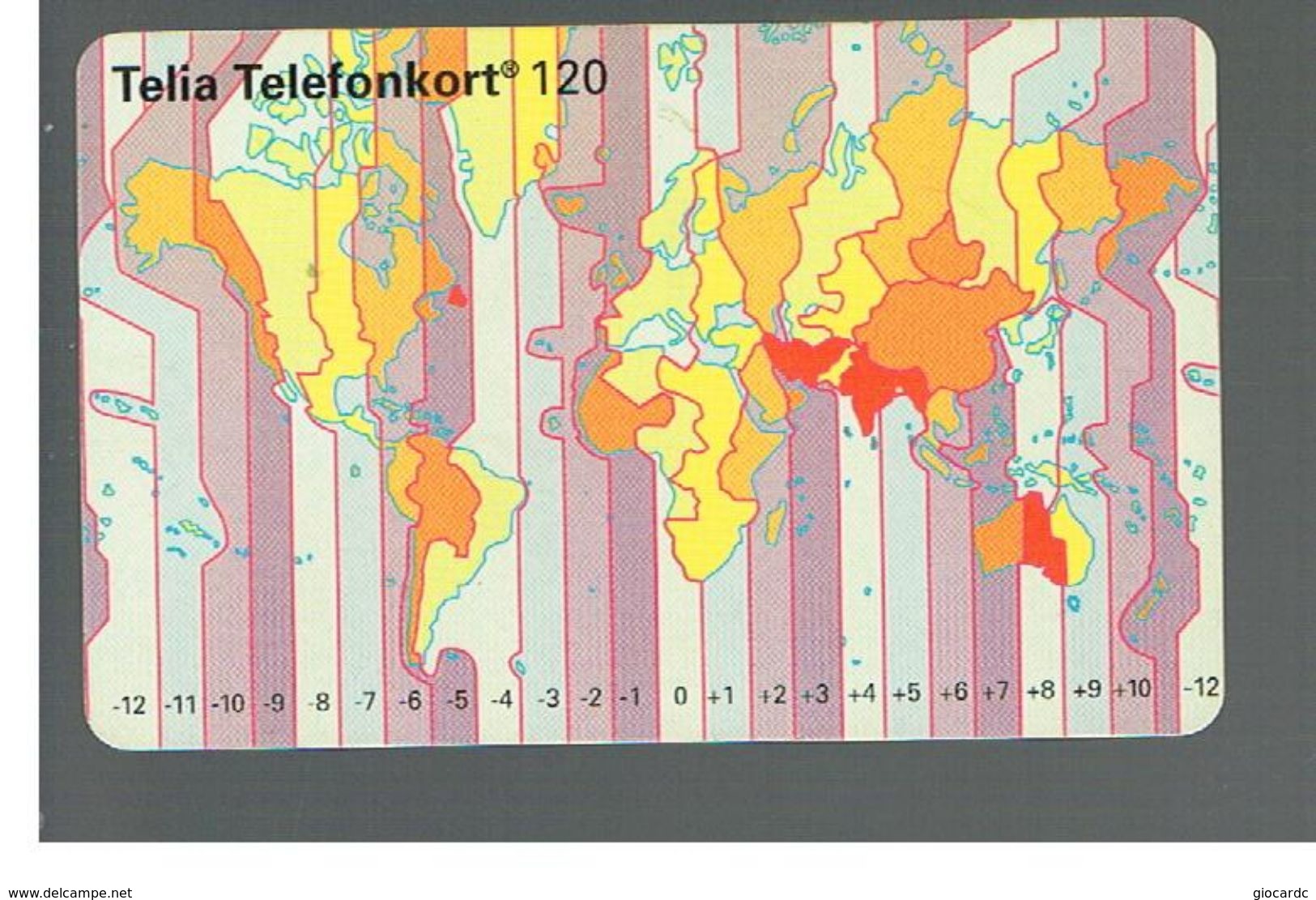 SVEZIA (SWEDEN) - TELIA  (CHIP) -  1994   WORLD MAP        - USED - RIF. 10036 - Schweden