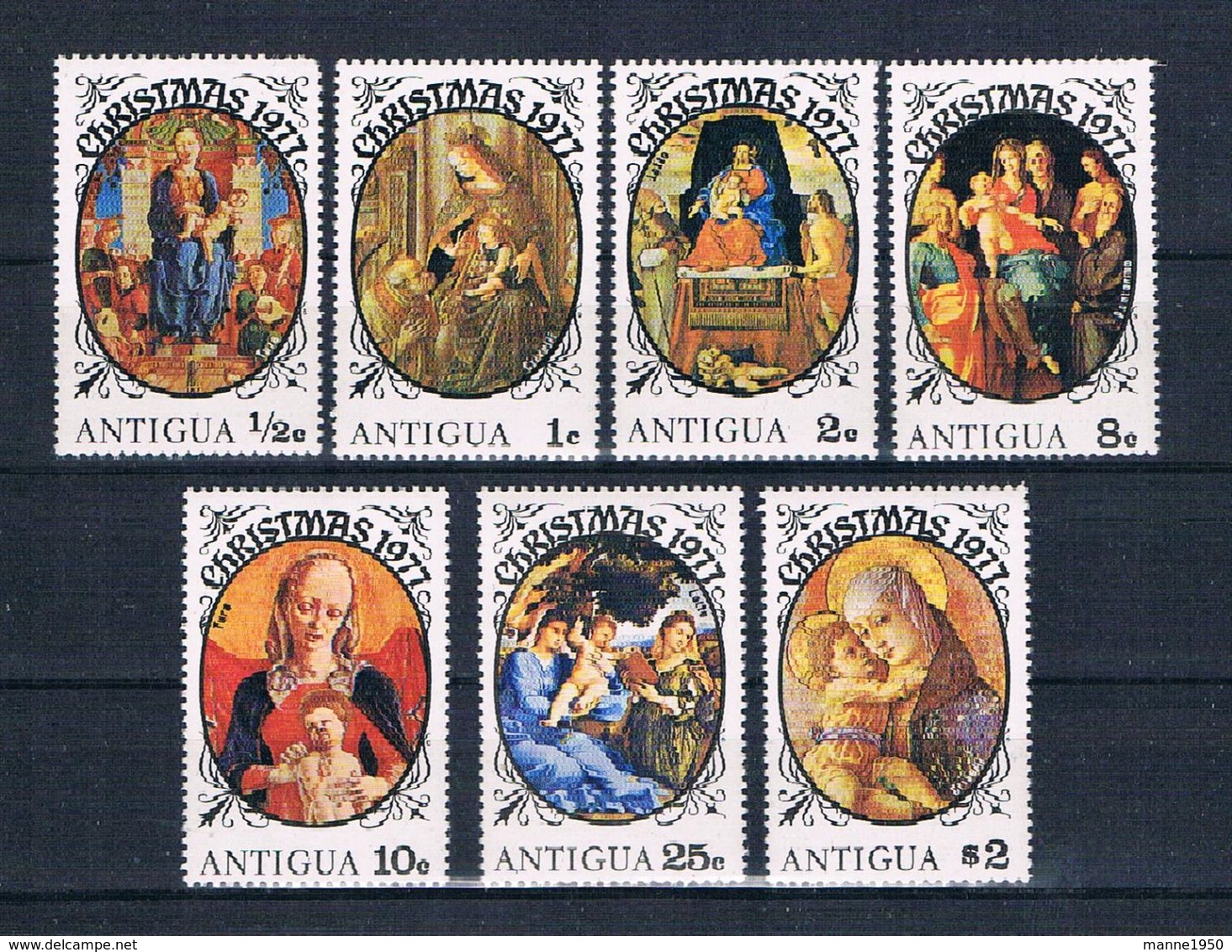 Antigua 1977 Madonna Mi.Nr. 479/85 Kpl. Satz ** - Antigua Y Barbuda (1981-...)