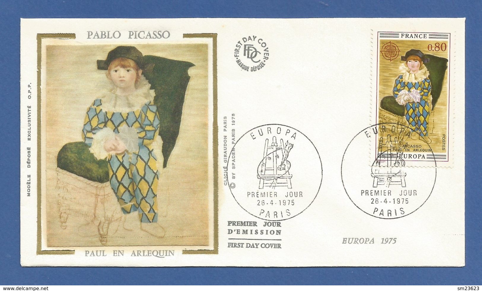 Frankreich 1975  Mi.Nr. 1915 , EUROPA CEPT Gemälde - FDC - Premier Jour  26.4.1975 Paris - 1970-1979